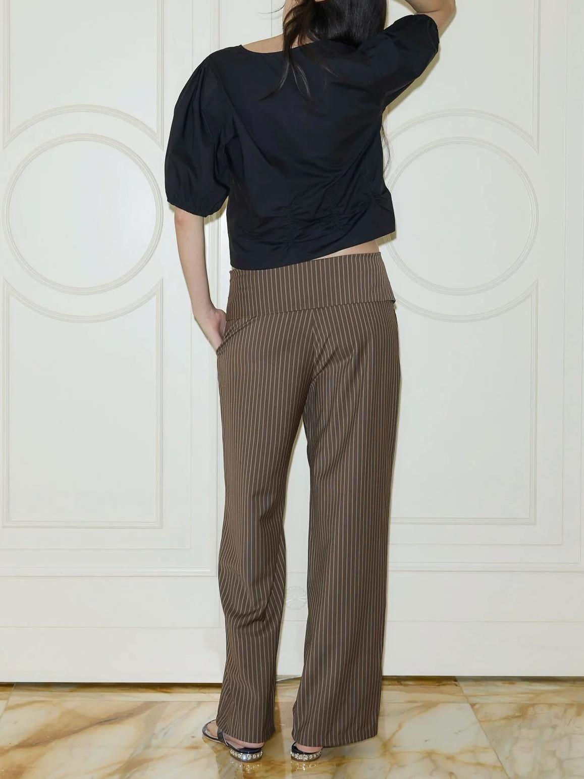 Folded Stripe Pants