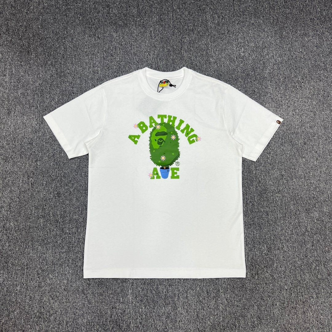 BAPE Green Camo Face Graphic T-Shirt — front
